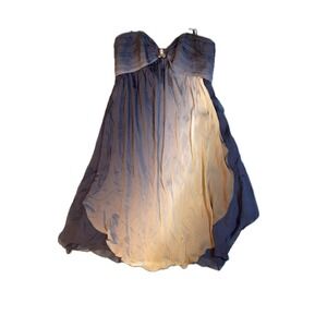 ABS Collection Strapless Ombre Chiffon Jeweled Embellished Party Dress Size 8